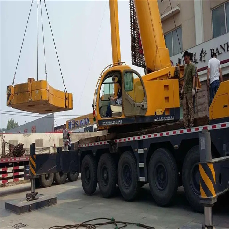 宁阳当地吊车出租|机器吊装|75吨|工厂搬迁服务